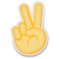 CROCS 10007207 PEACH HAND SIGN
