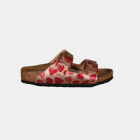 BIRKENSTOCK ARIZONA KIDS BS 1030445 ELECTRIC METALLIC COPPER HEARTS